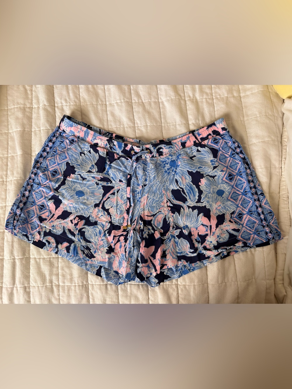 Lilly Pulitzer Navy, Light Blue & Pink Floral Shorts - Picture 2 of 5